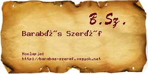 Barabás Szeráf névjegykártya